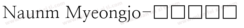 Naunm Myeongjo字体转换